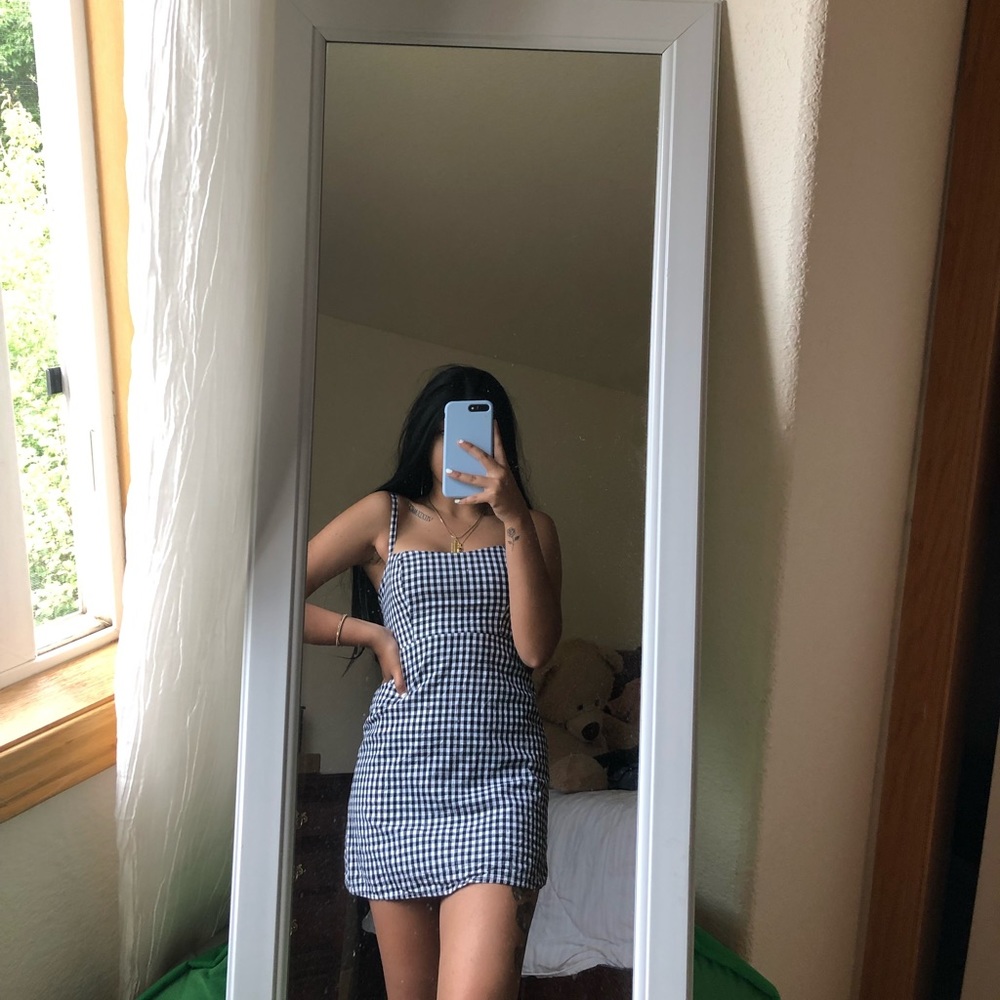 John galt checkered dress